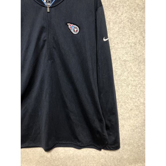 Tennessee Titans Nike Windbreaker Mens XL Blue NFL On Field 1/4 Zip Jacket - Picture 3 of 10